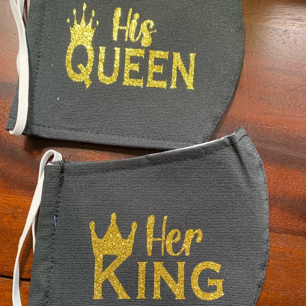 King and Queen face masks